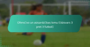 Ofensīvo un aizsardzības lomu līdzsvars 3 pret 3 futbolā