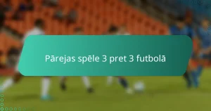Pārejas spēle 3 pret 3 futbolā