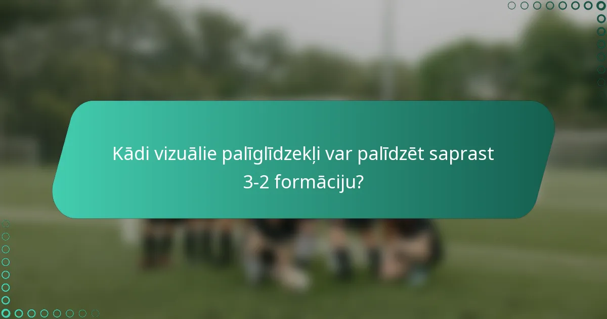 Kādi vizuālie palīglīdzekļi var palīdzēt saprast 3-2 formāciju?